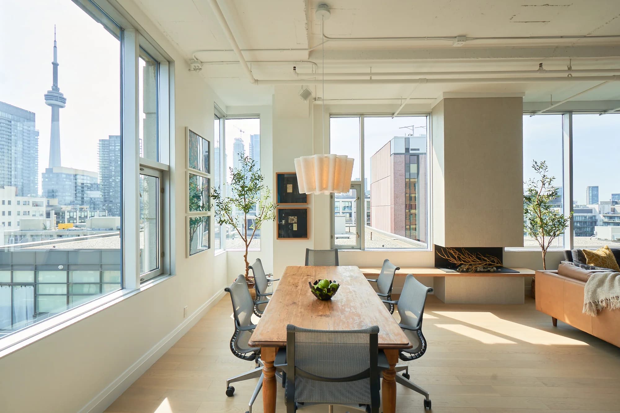 Furnished Toronto rental interior with natural light